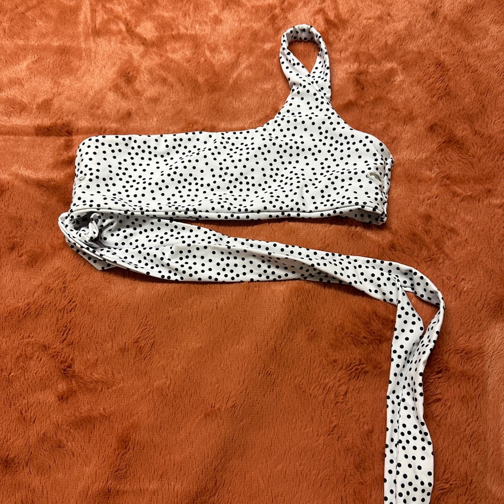 Black & White Polka Dot Bikini Top